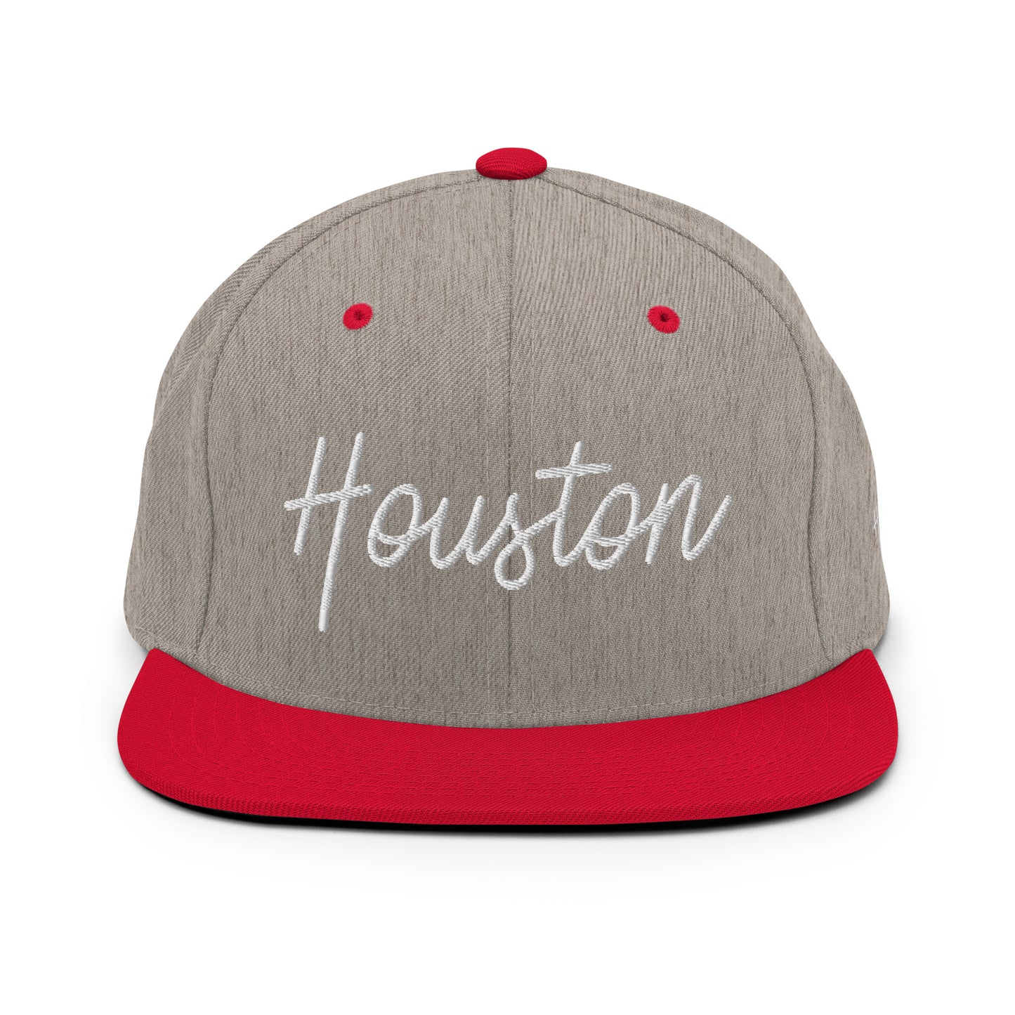 Houston Retro Script 6 Panel Snapback Hat