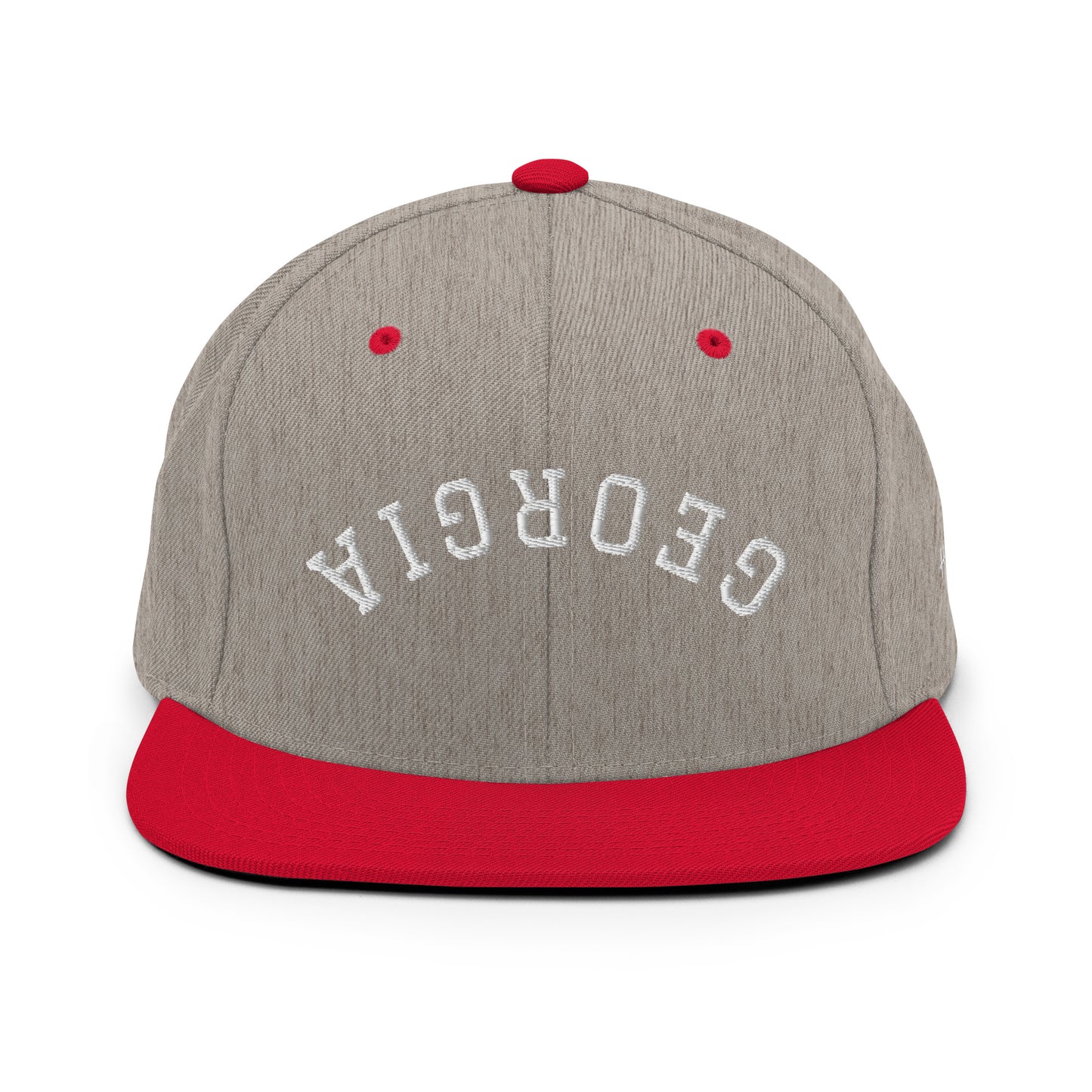 Georgia Upside Down Arch 6 Panel Snapback Hat