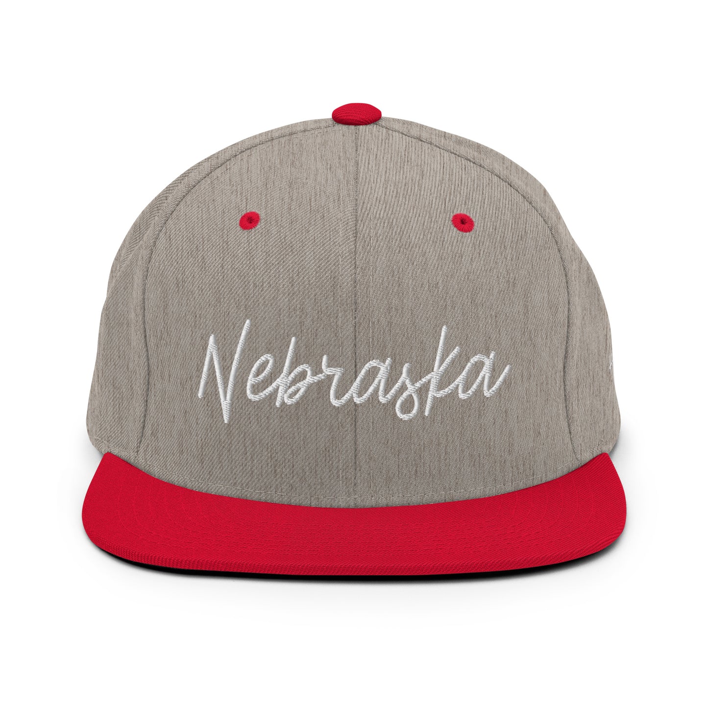 Nebraska Retro Script 6 Panel Snapback Hat