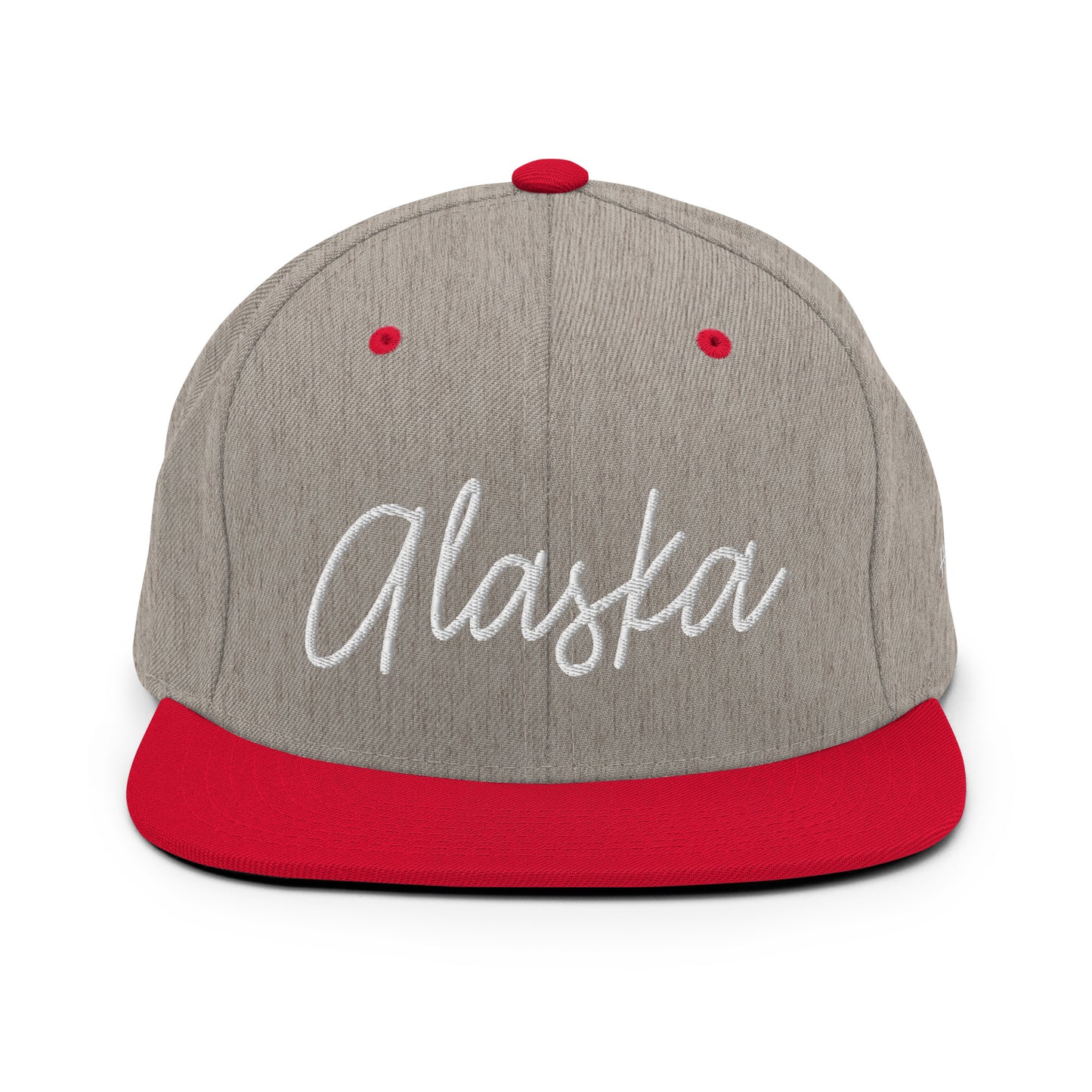 Alaska Retro Script 6 Panel Snapback Hat