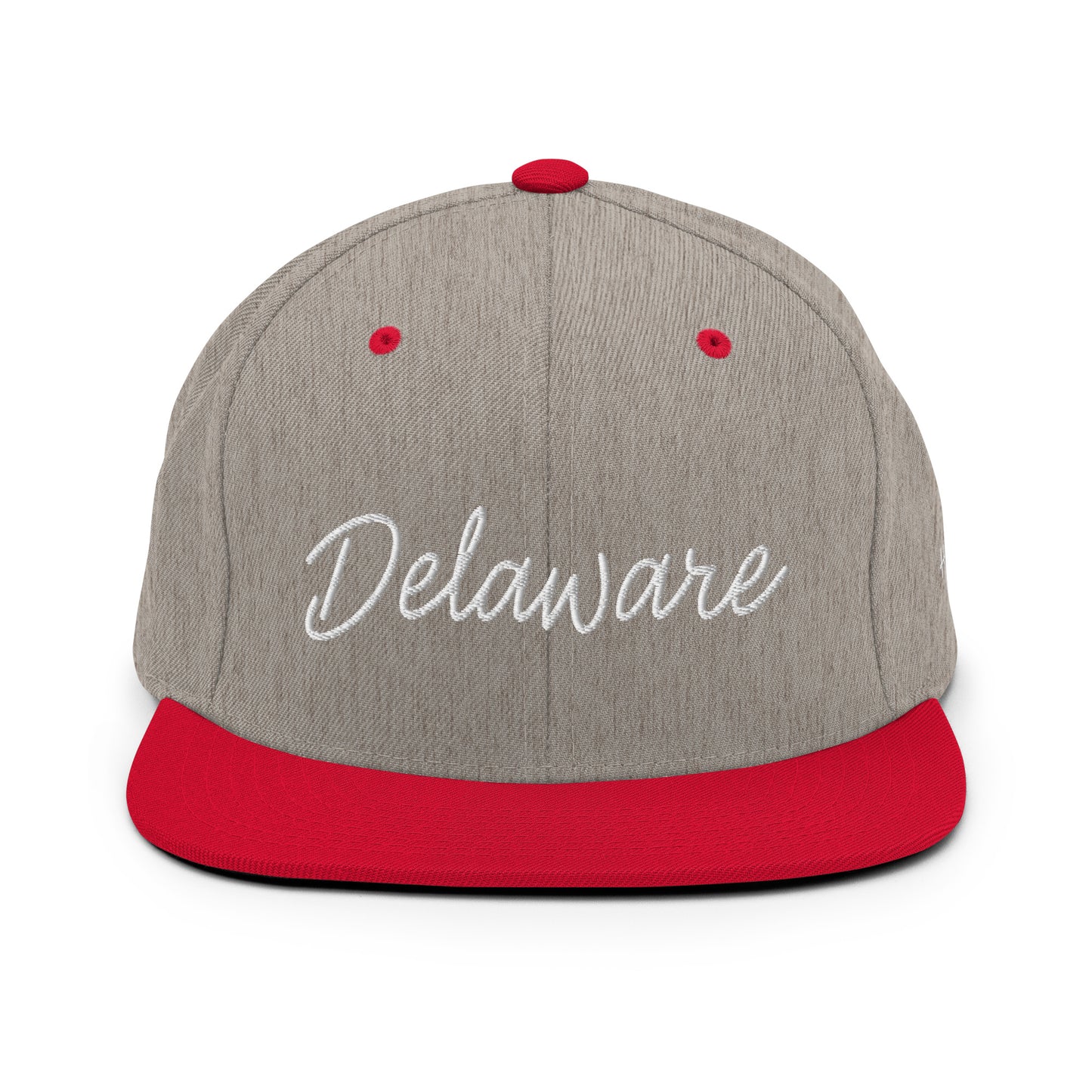 Delaware Retro Script 6 Panel Snapback Hat