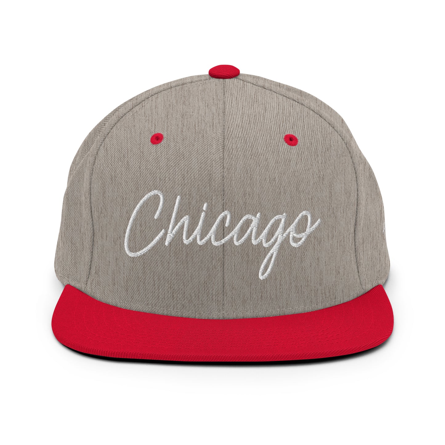 Chicago Retro Script 6 Panel Snapback Hat