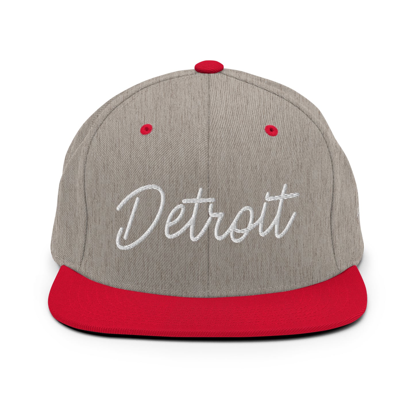 Detroit Retro Script 6 Panel Snapback Hat