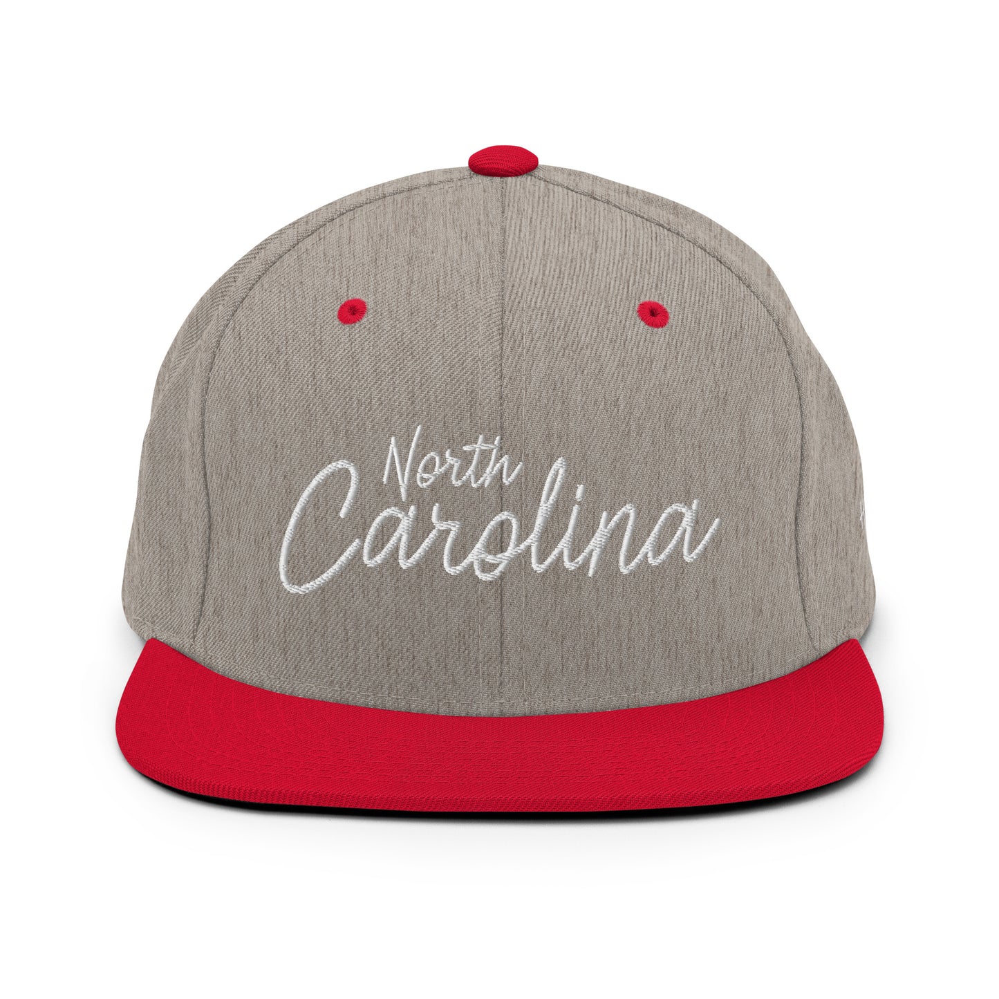 North Carolina Retro Script 6 Panel Snapback Hat