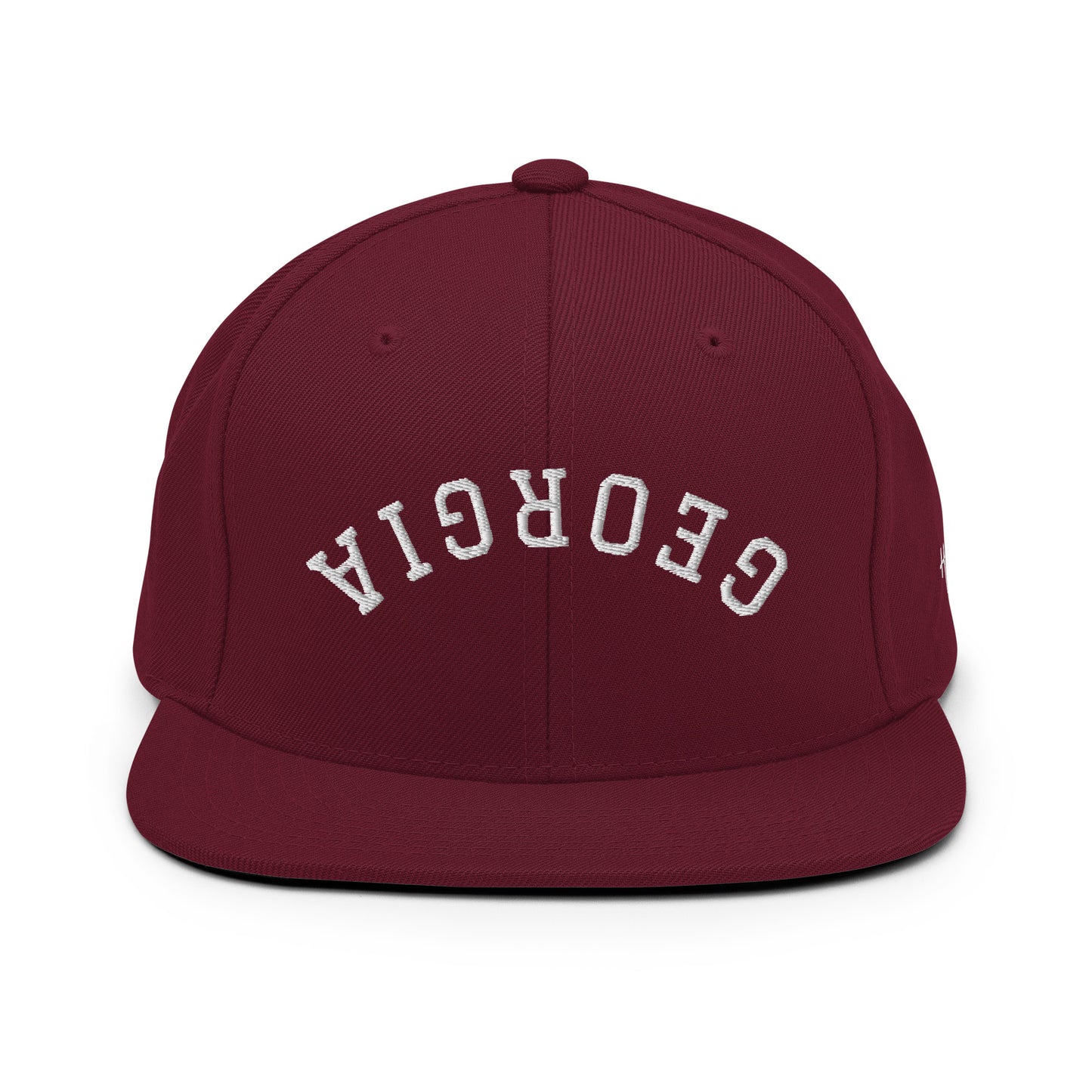 Georgia Upside Down Arch 6 Panel Snapback Hat