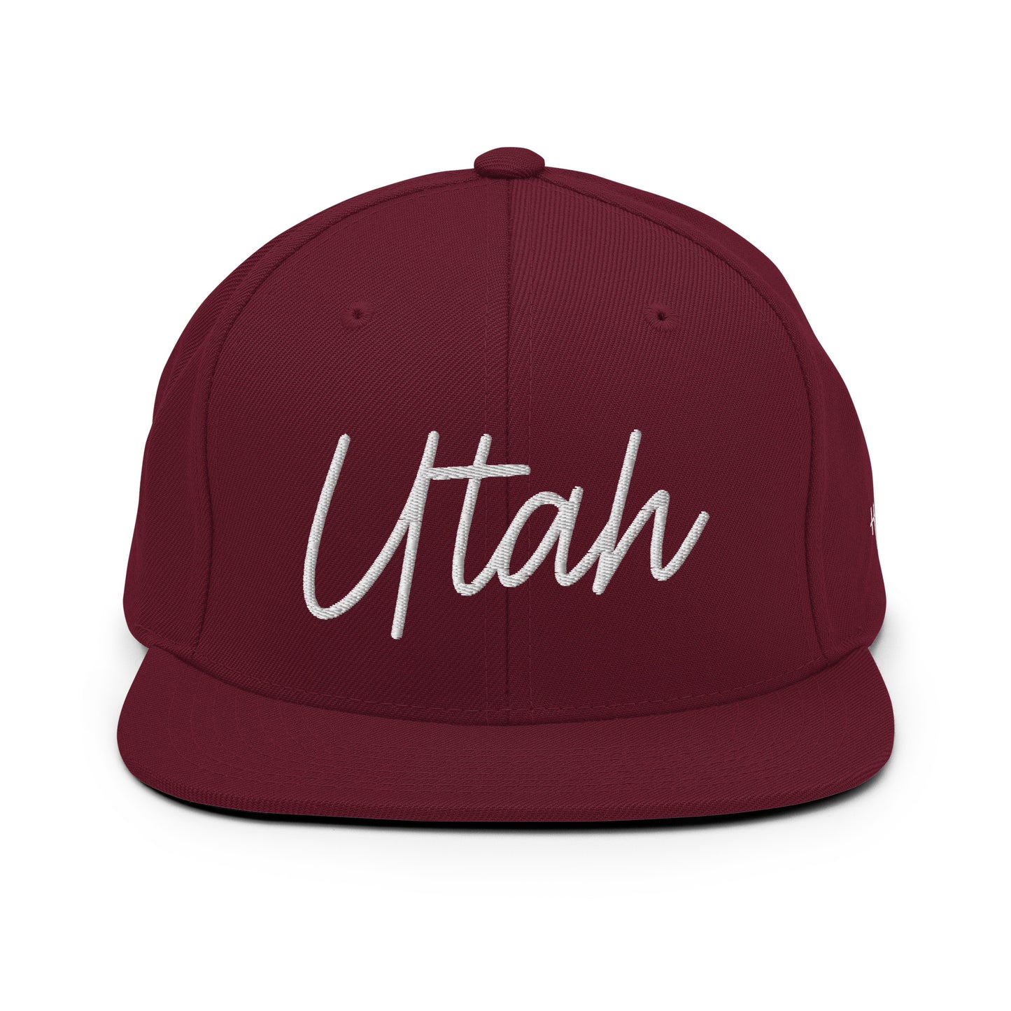 Utah Retro Script 6 Panel Snapback Hat