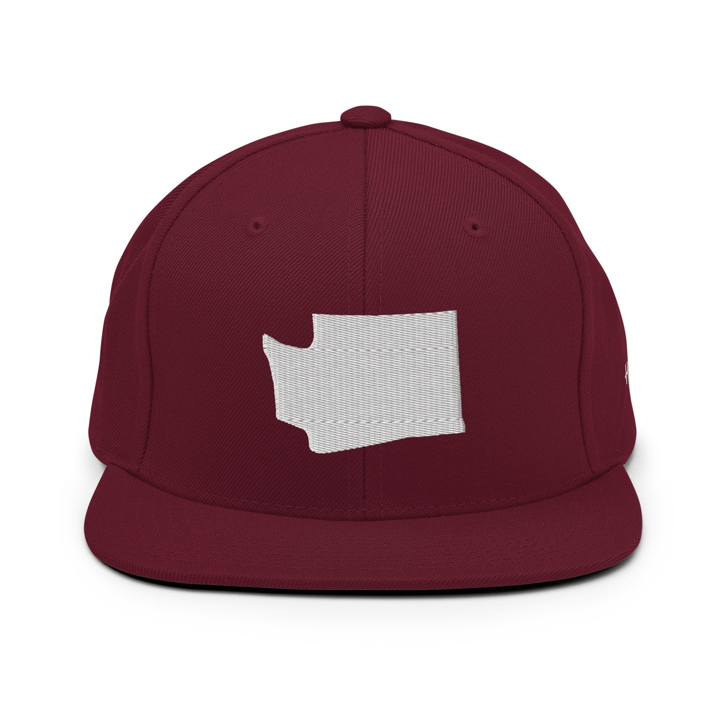 Washington State Silhouette 6 Panel Snapback Hat