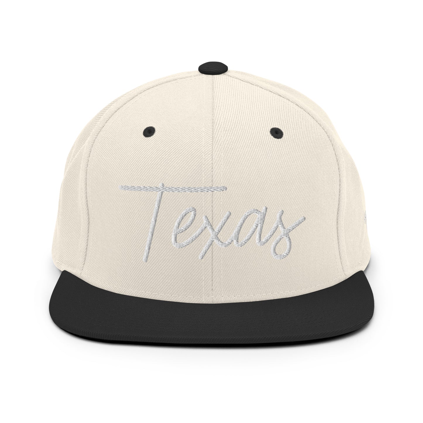 Texas Retro Script 6 Panel Snapback Hat