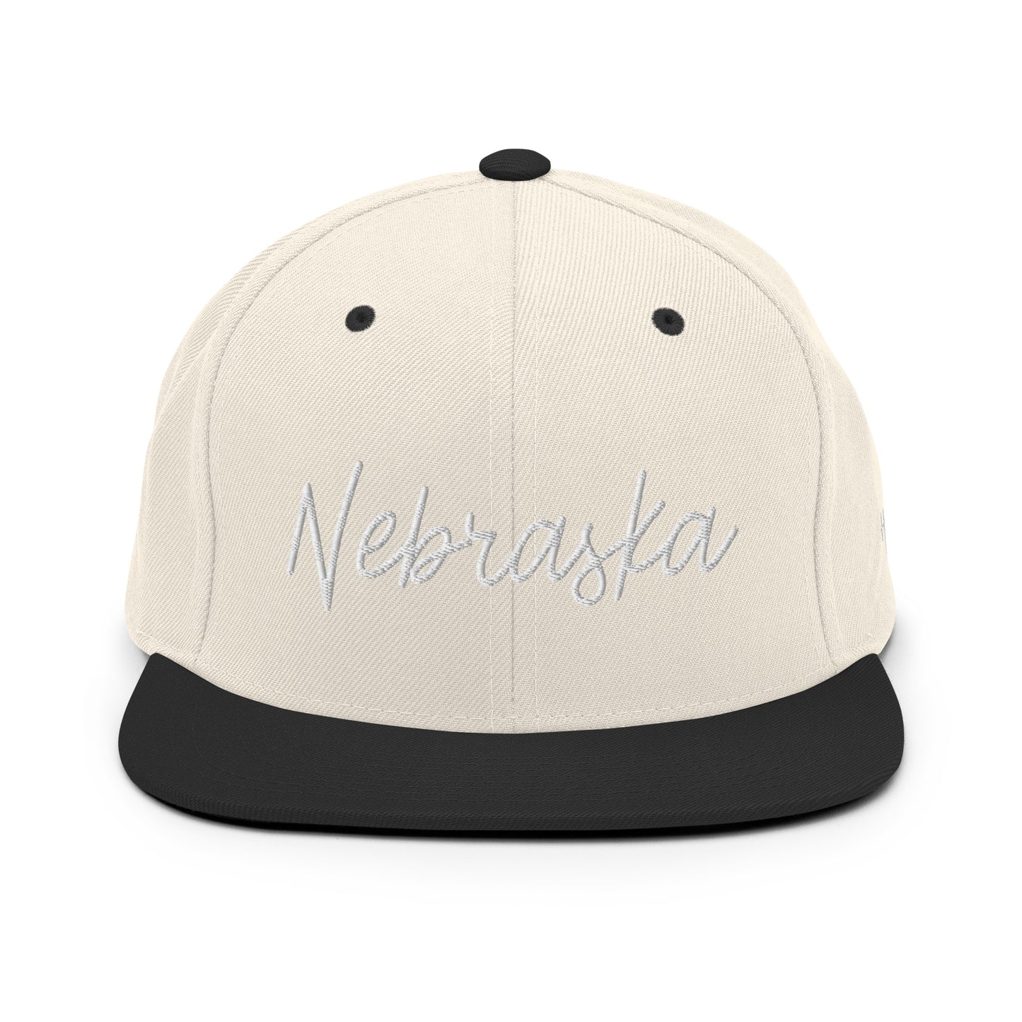 Nebraska Retro Script 6 Panel Snapback Hat