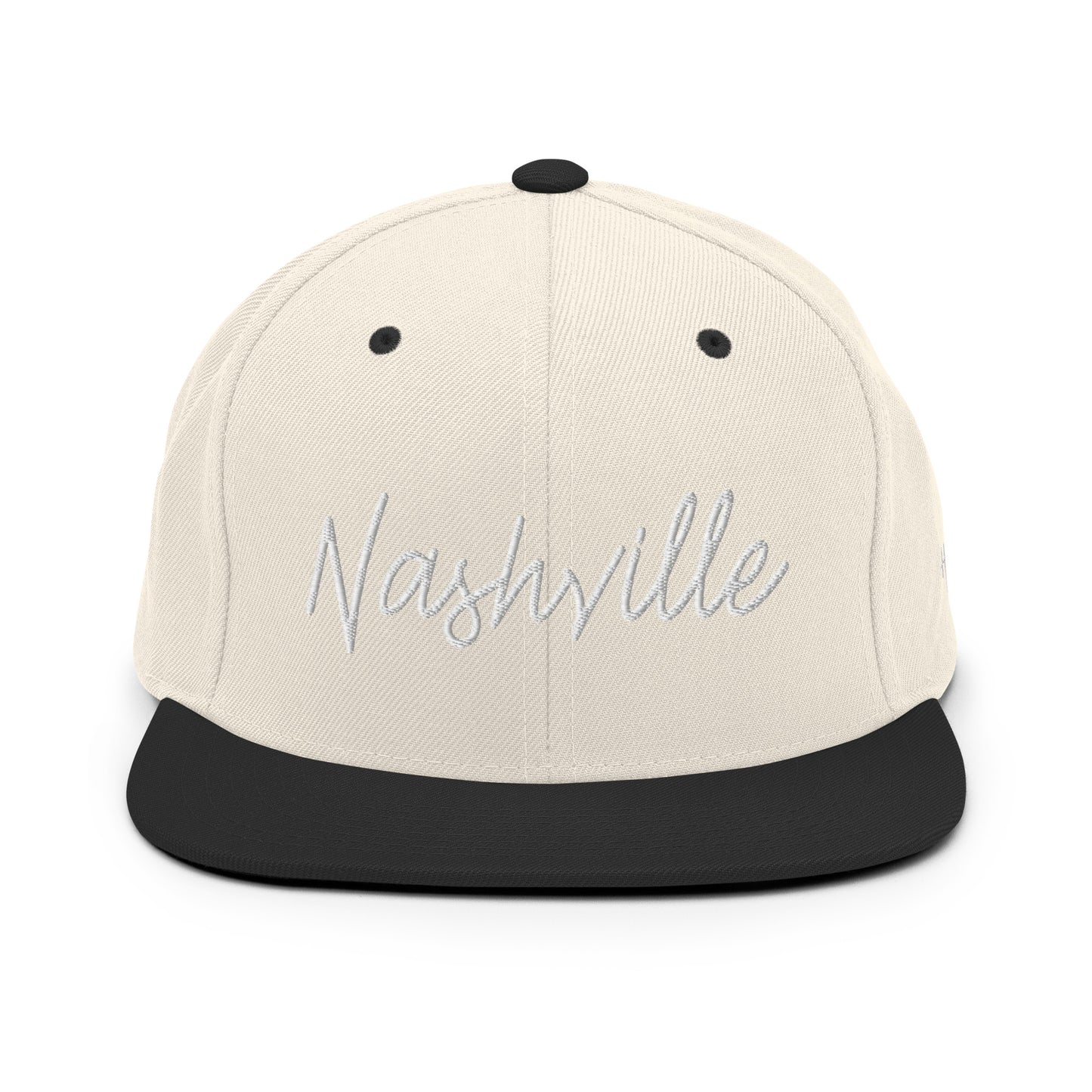 Nashville Retro Script 6 Panel Snapback Hat