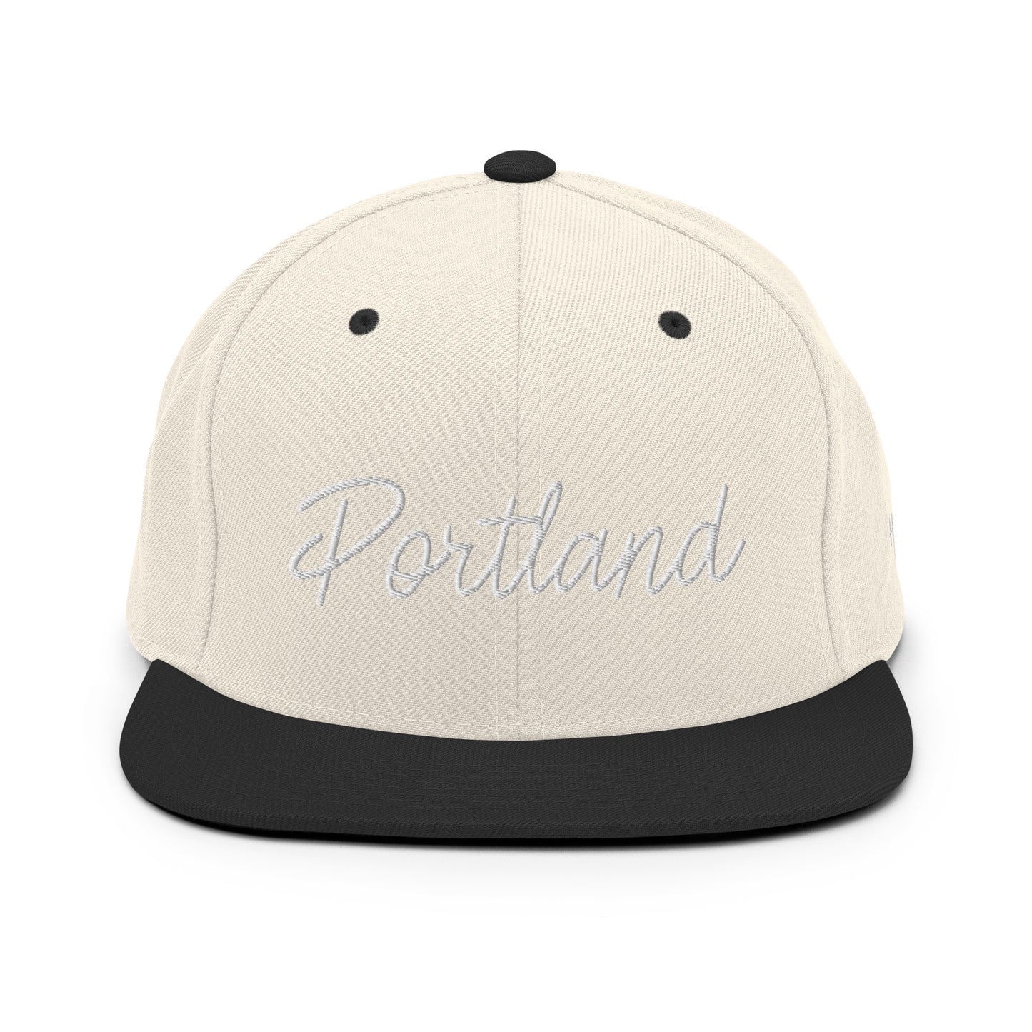 Portland Retro Script 6 Panel Snapback Hat