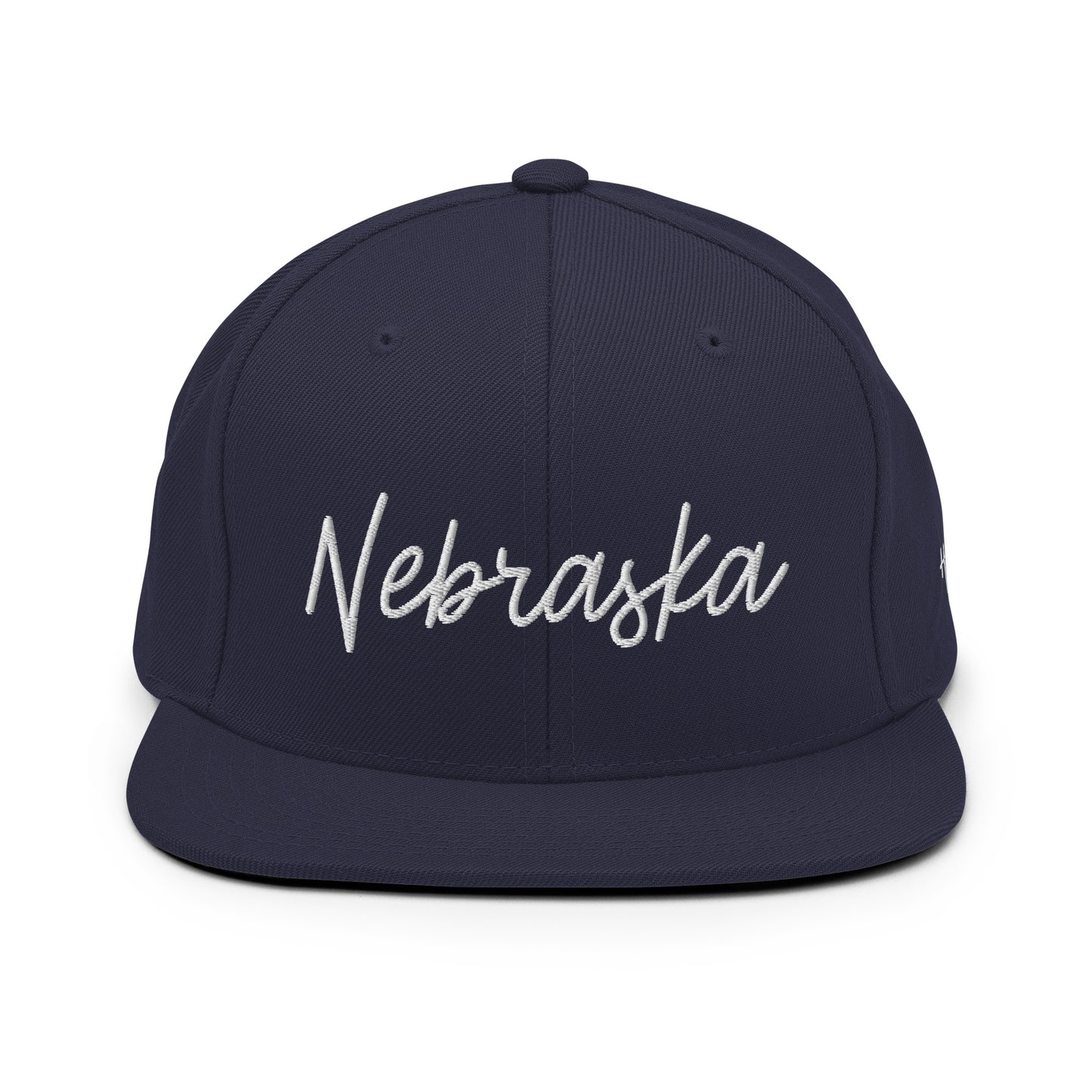 Nebraska Retro Script 6 Panel Snapback Hat