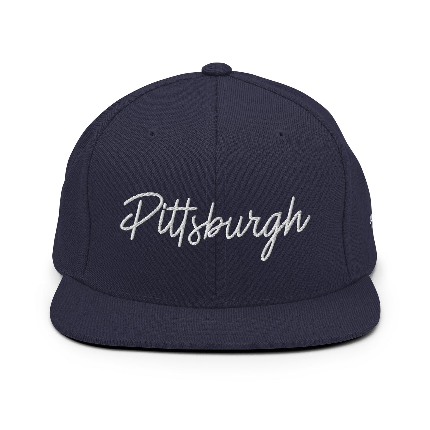 Pittsburgh Retro Script 6 Panel Snapback Hat