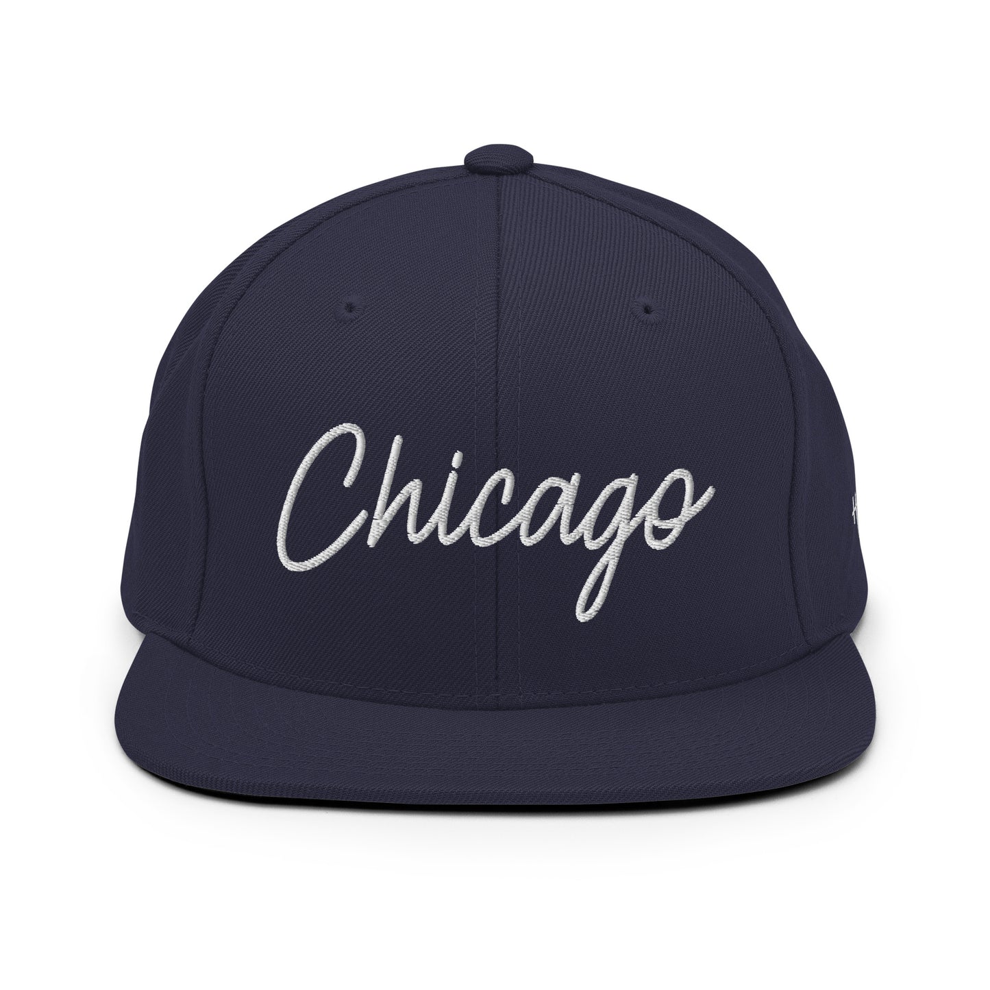 Chicago Retro Script 6 Panel Snapback Hat