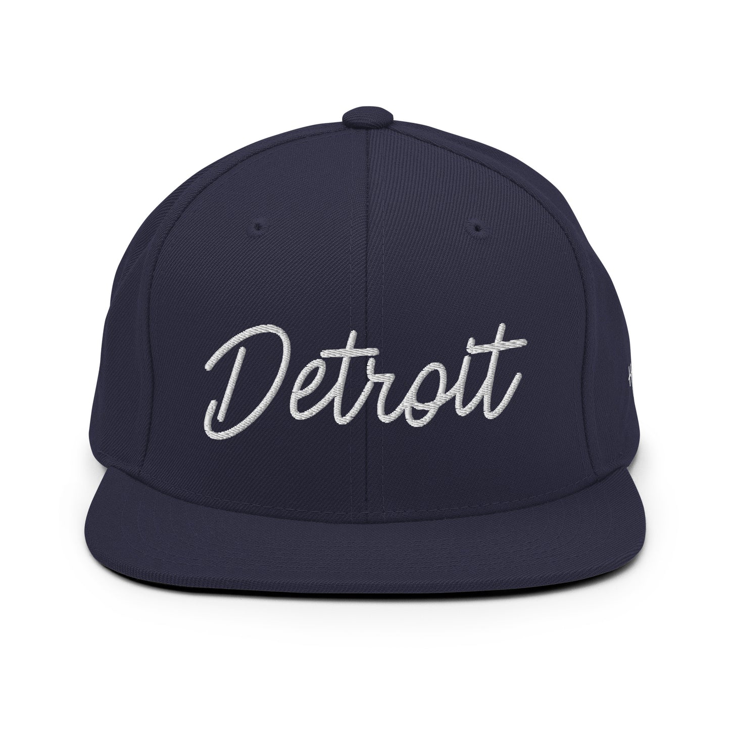 Detroit Retro Script 6 Panel Snapback Hat