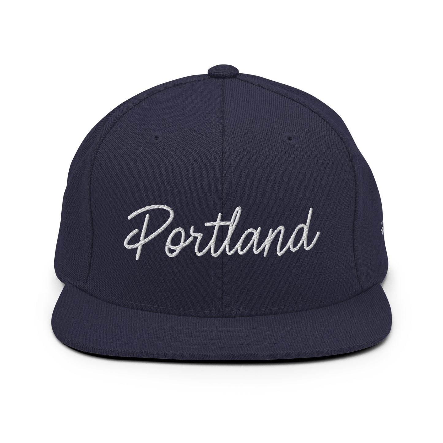 Portland Retro Script 6 Panel Snapback Hat