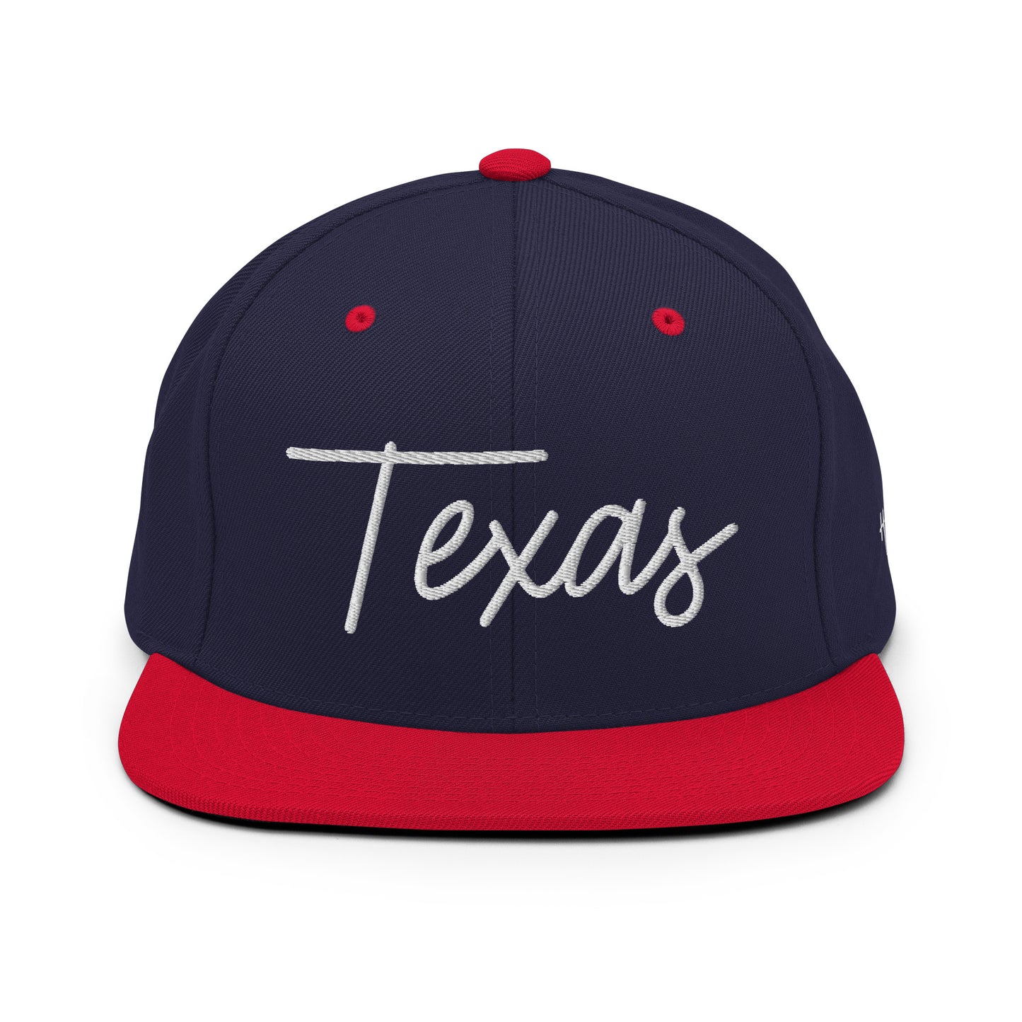 Texas Retro Script 6 Panel Snapback Hat