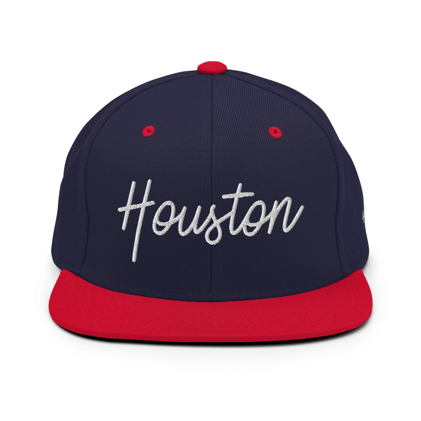 Houston Retro Script 6 Panel Snapback Hat