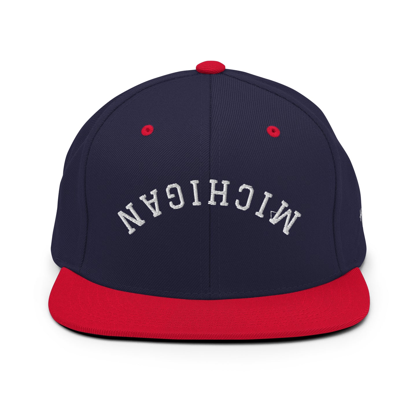 Michigan Upside Down Arch 6 Panel Snapback Hat