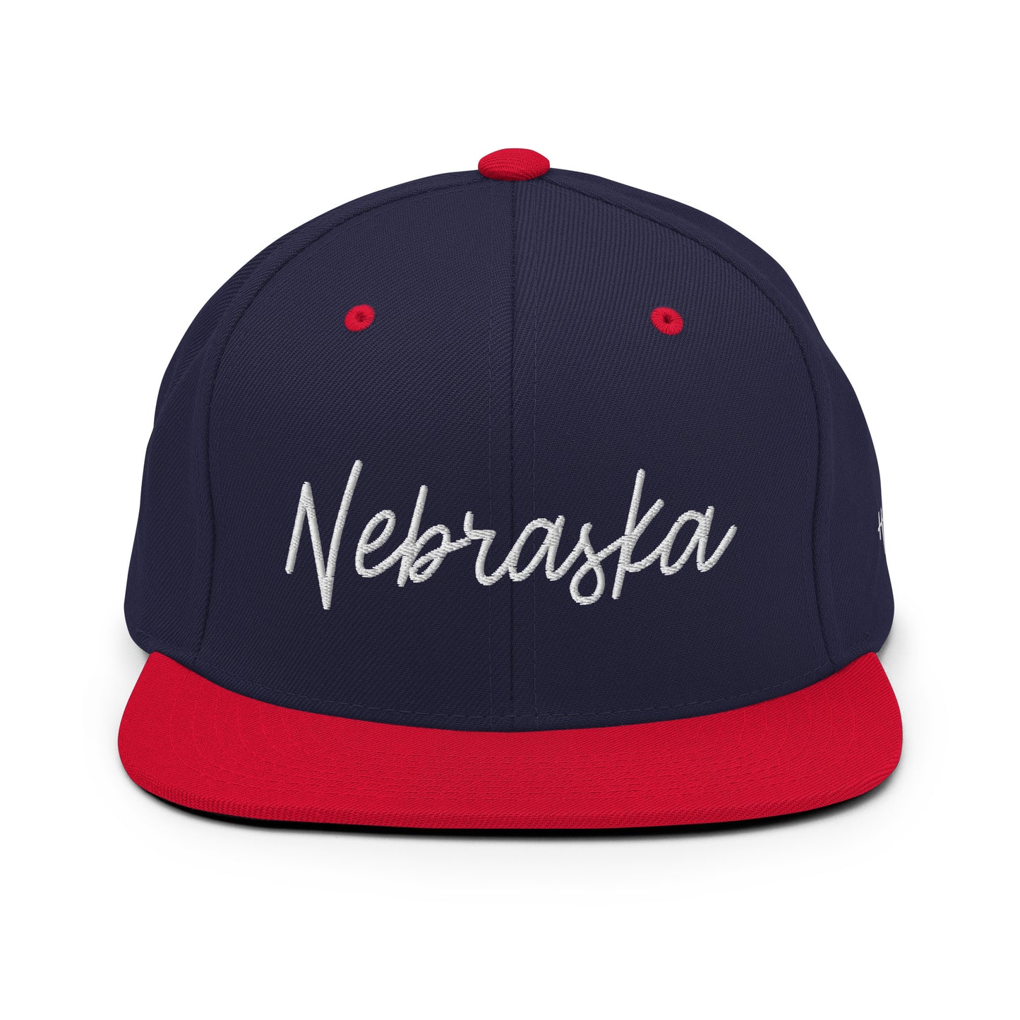 Nebraska Retro Script 6 Panel Snapback Hat