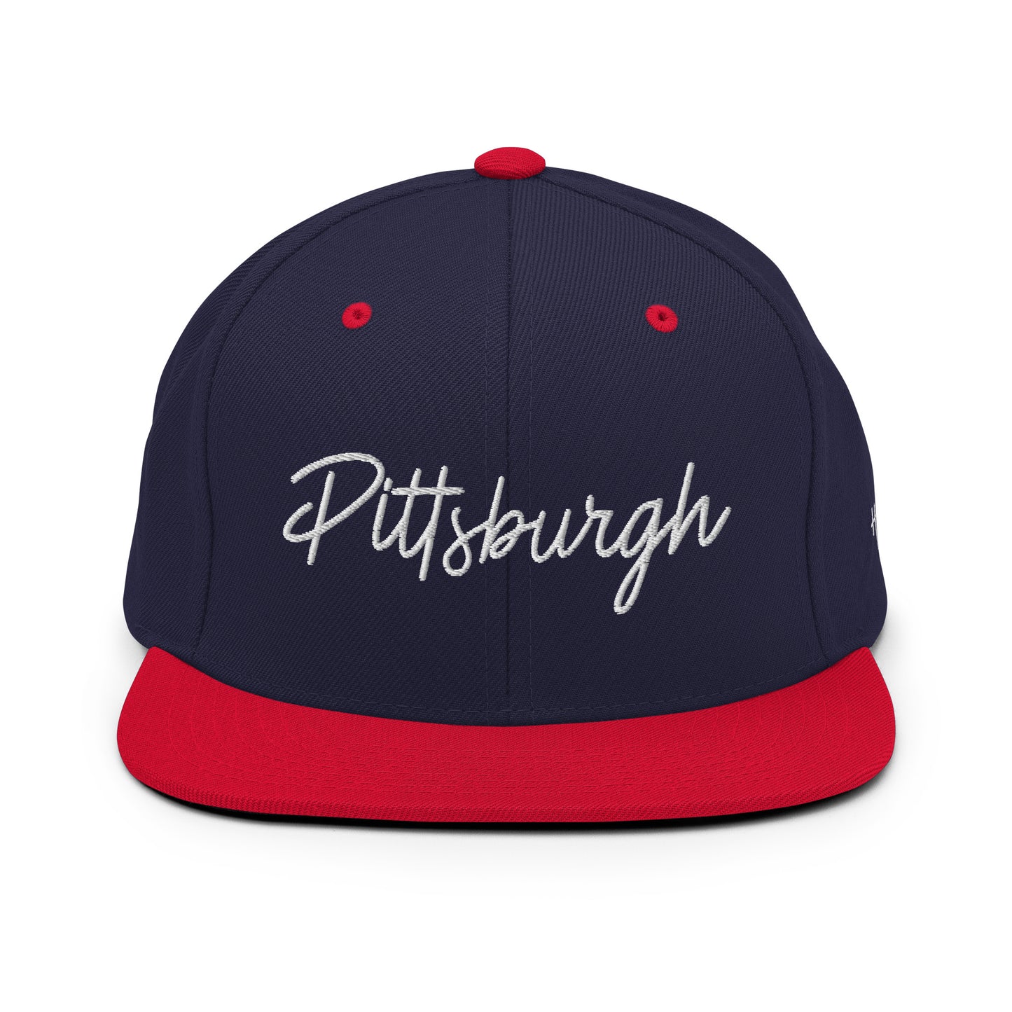 Pittsburgh Retro Script 6 Panel Snapback Hat