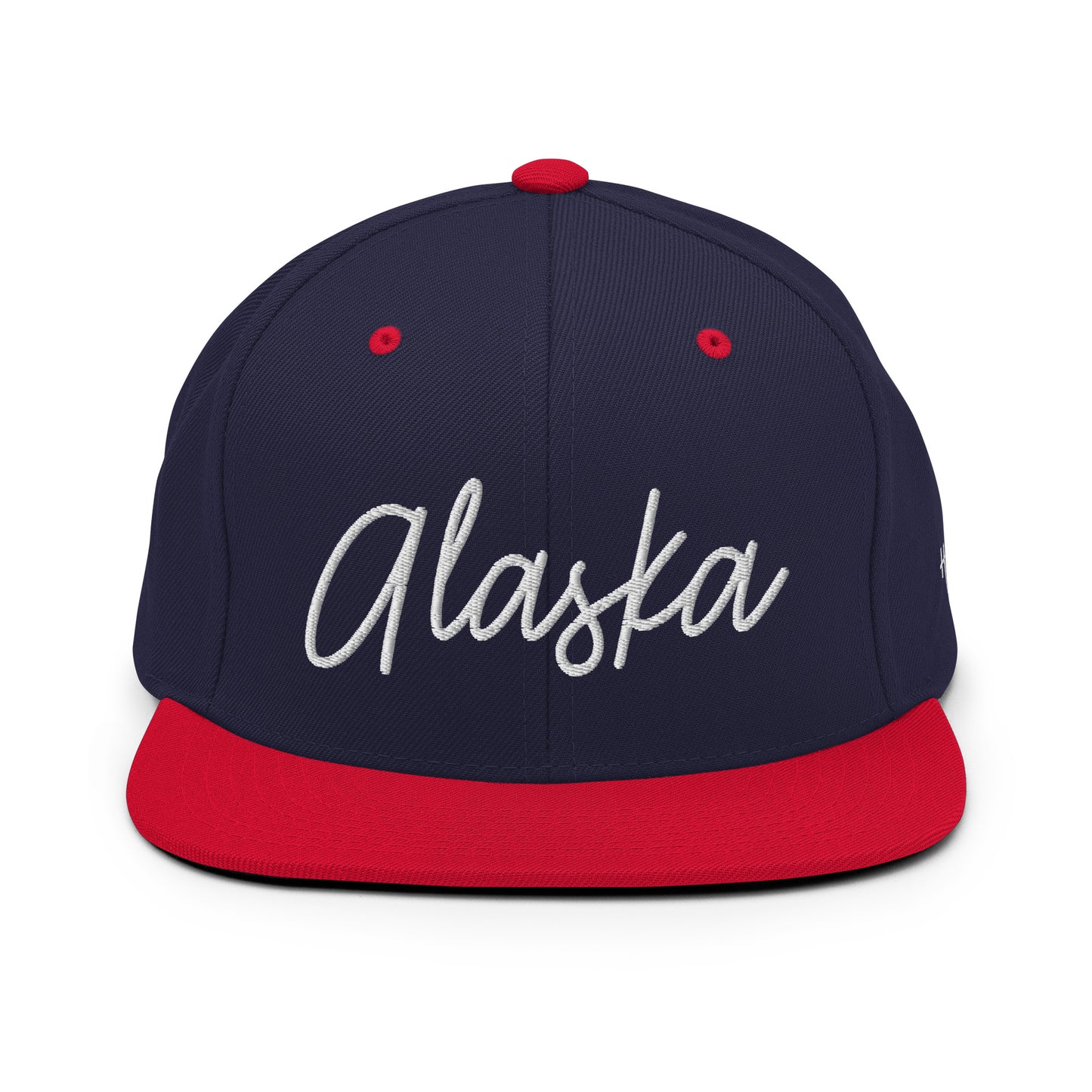 Alaska Retro Script 6 Panel Snapback Hat