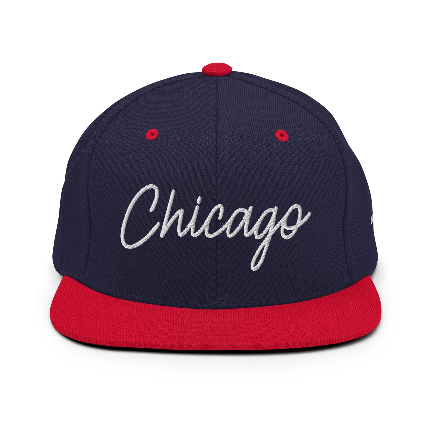 Chicago Retro Script 6 Panel Snapback Hat