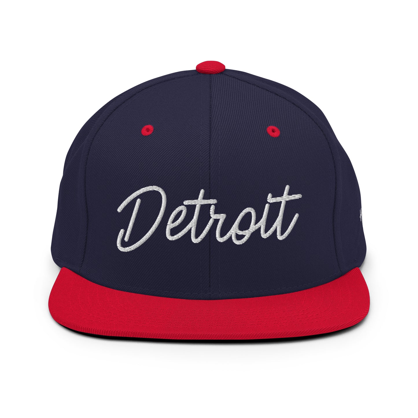 Detroit Retro Script 6 Panel Snapback Hat