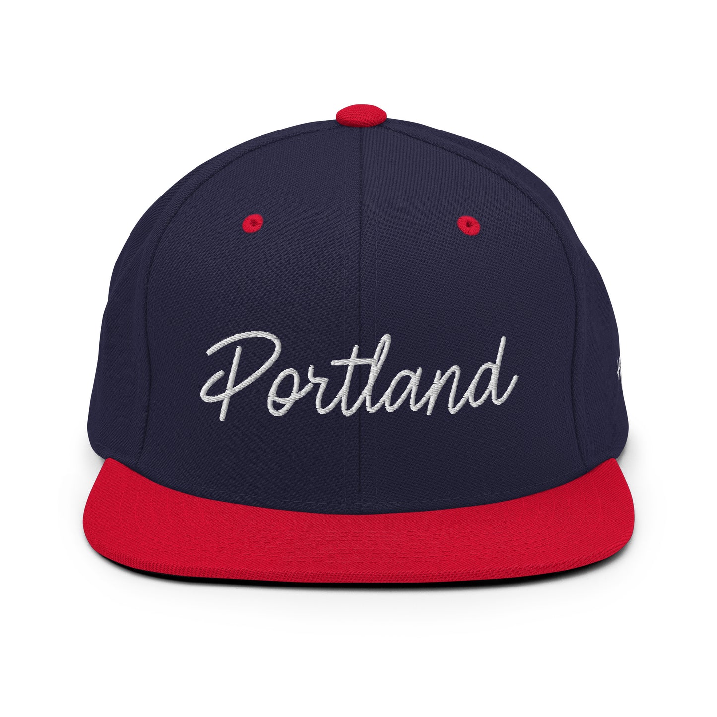 Portland Retro Script 6 Panel Snapback Hat