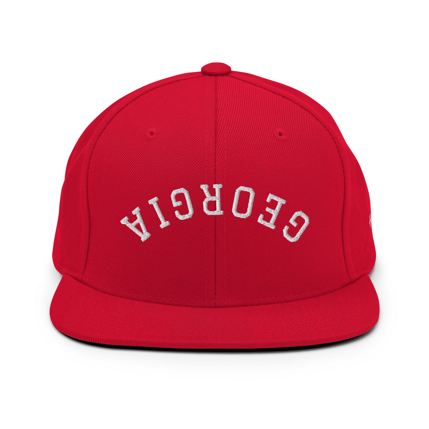 Georgia Upside Down Arch 6 Panel Snapback Hat