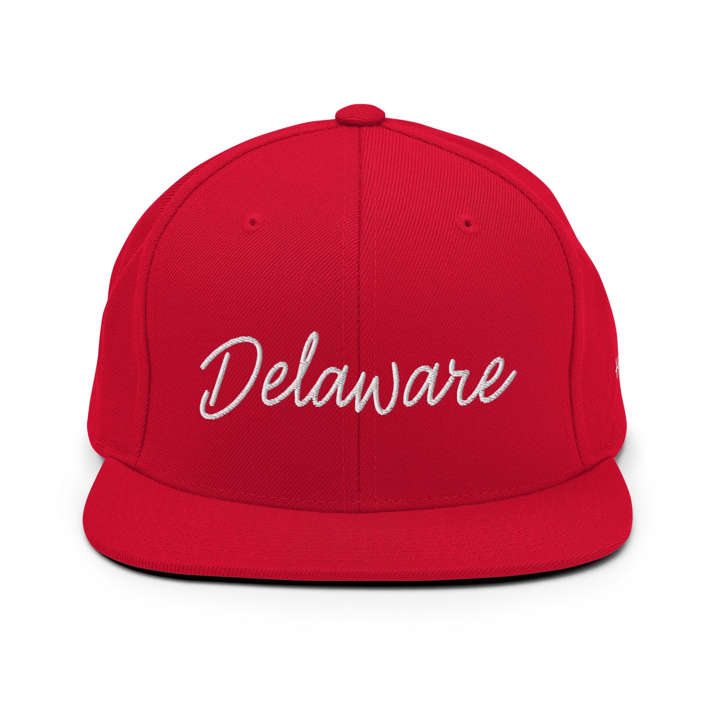 Delaware Retro Script 6 Panel Snapback Hat