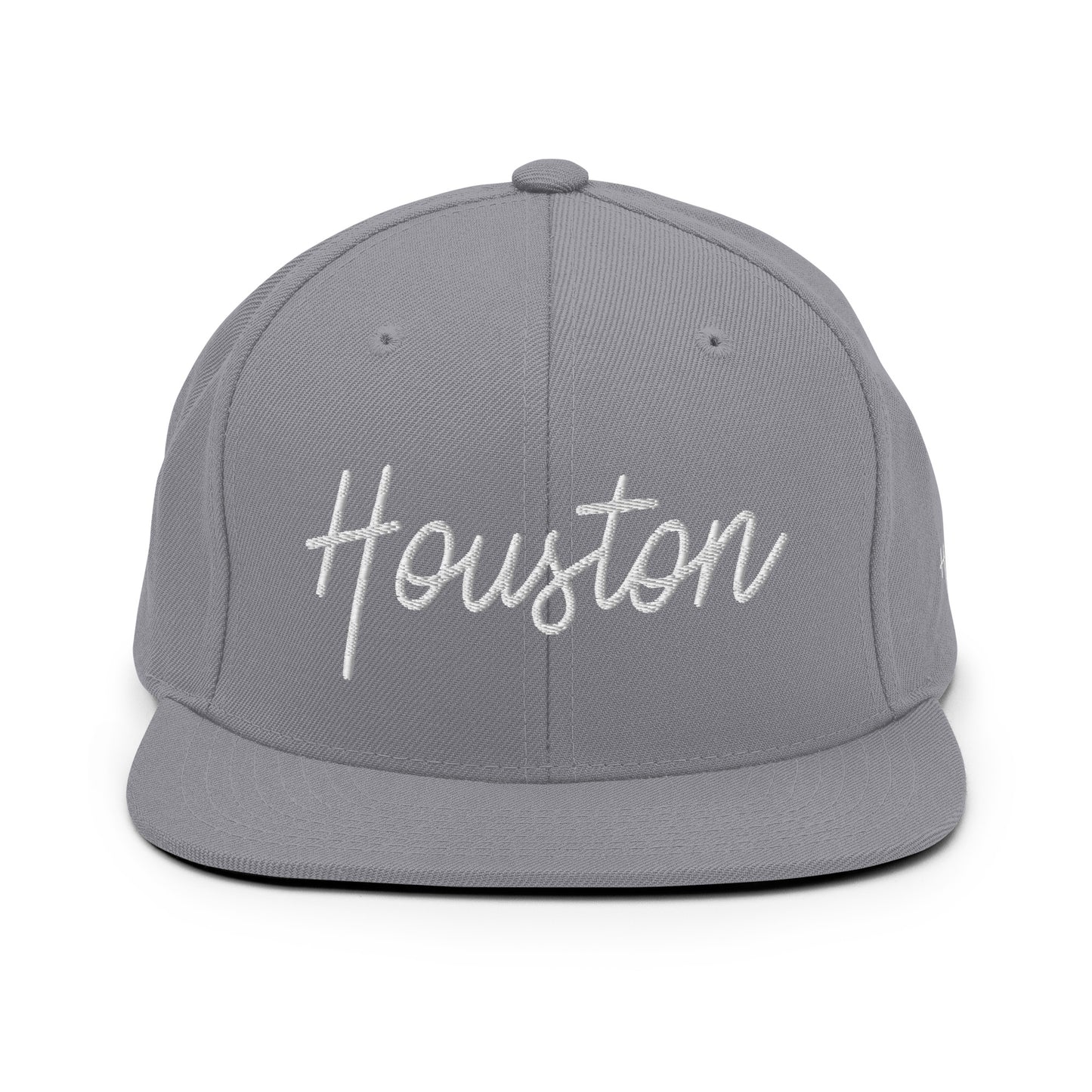 Houston Retro Script 6 Panel Snapback Hat