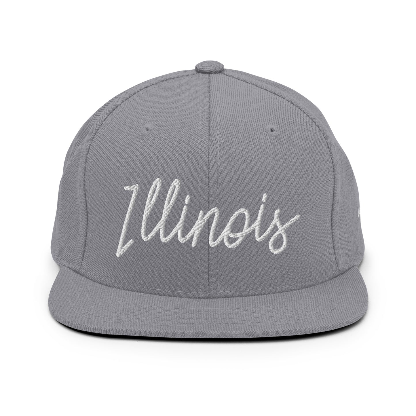 Illinois Retro Script 6 Panel Snapback Hat