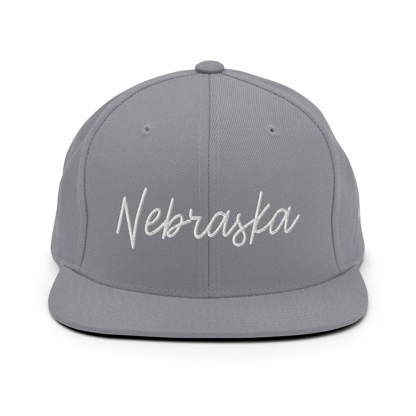 Nebraska Retro Script 6 Panel Snapback Hat