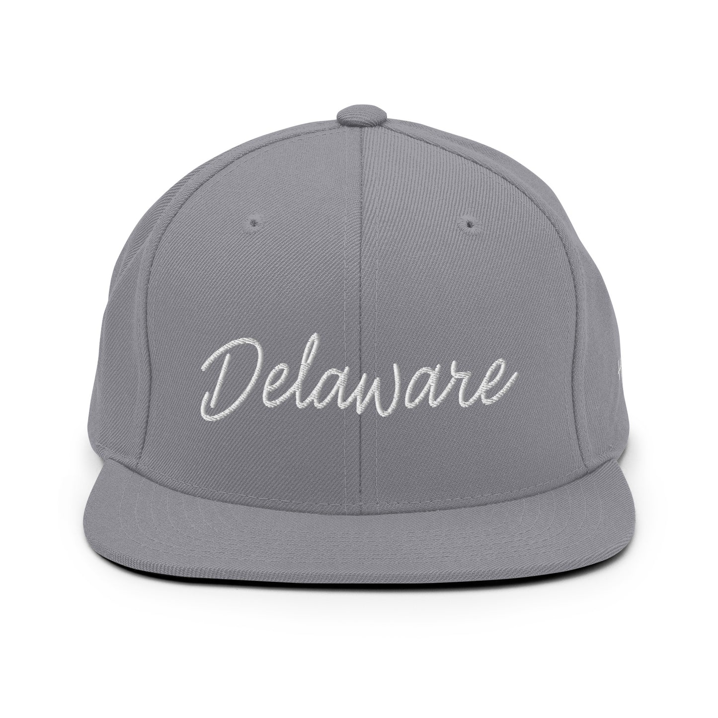 Delaware Retro Script 6 Panel Snapback Hat