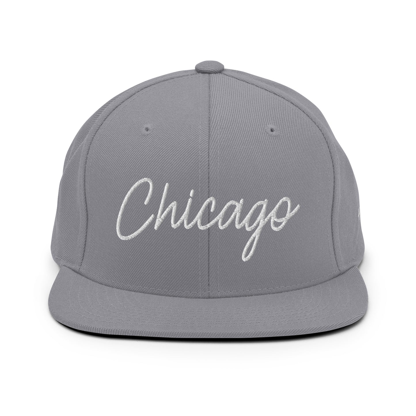 Chicago Retro Script 6 Panel Snapback Hat