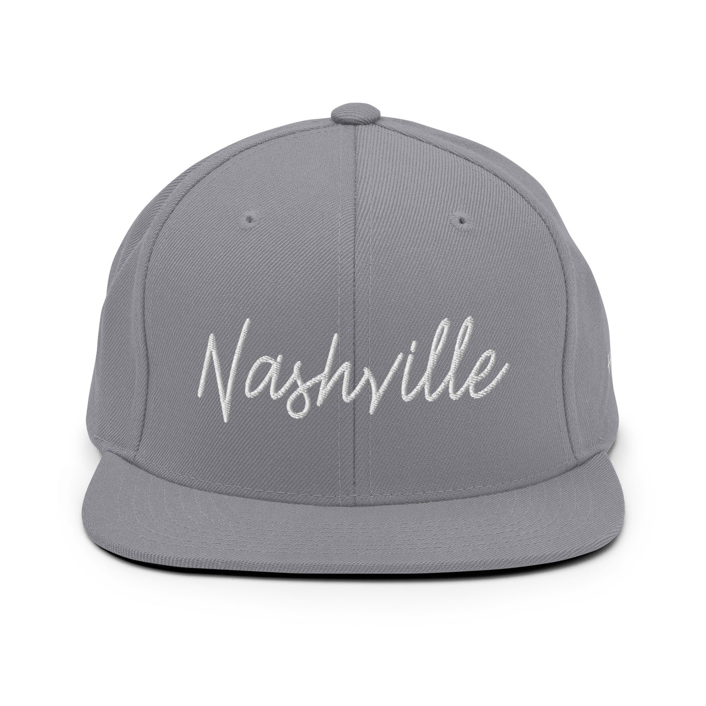 Nashville Retro Script 6 Panel Snapback Hat