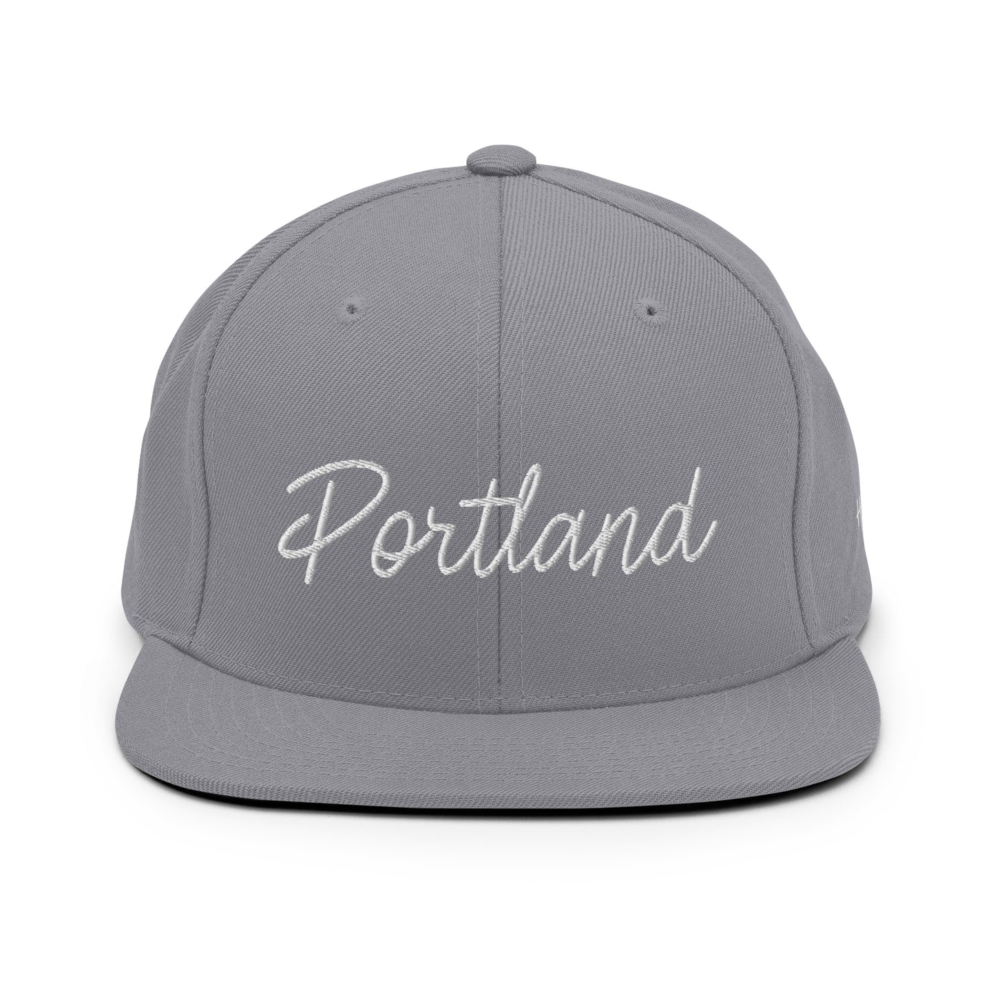 Portland Retro Script 6 Panel Snapback Hat