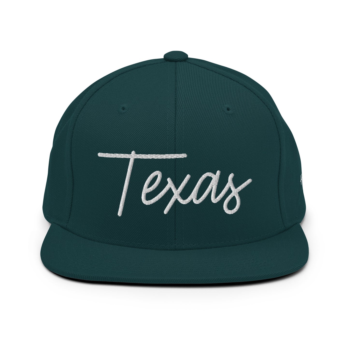 Texas Retro Script 6 Panel Snapback Hat