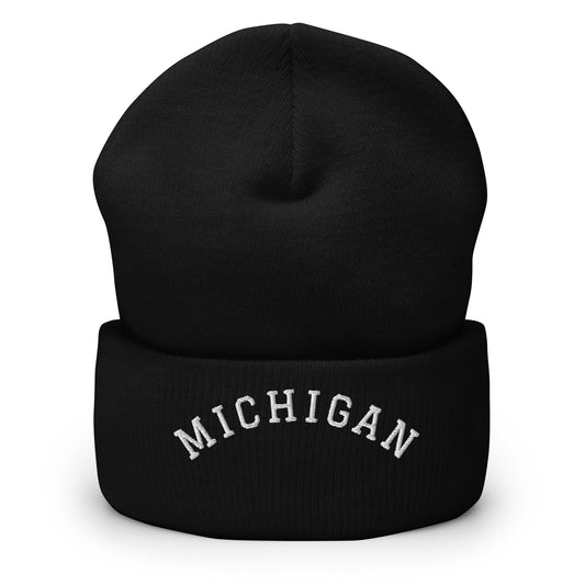 Michigan Arch Cuffed Beanie Hat