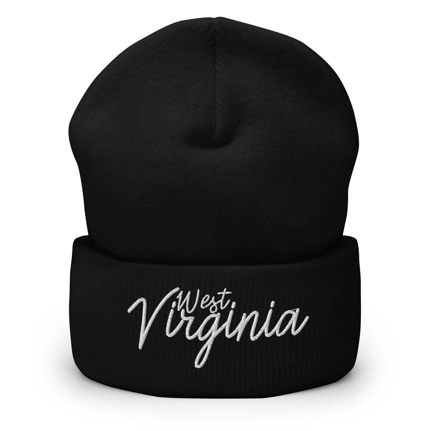 West Virginia Retro Script Cuffed Beanie Hat