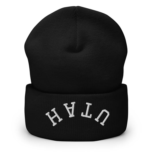 Utah Upside Down Arch Cuffed Beanie Hat