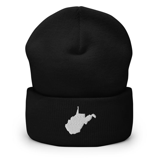 West Virginia State Silhouette Cuffed Beanie Hat