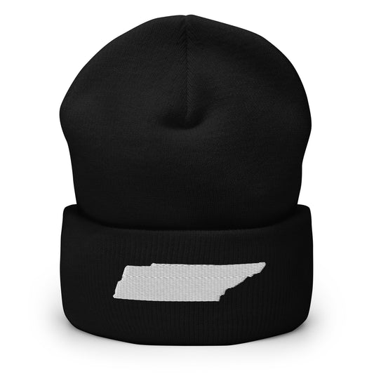 Tennessee State Silhouette Cuffed Beanie Hat