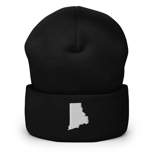 Rhode Island State Silhouette Cuffed Beanie Hat