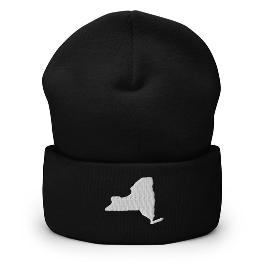 New York State Silhouette Cuffed Beanie Hat