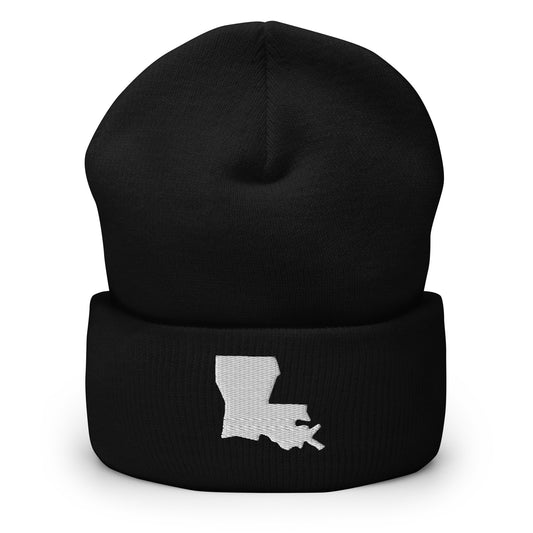 Louisiana State Silhouette Cuffed Beanie Hat