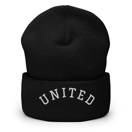 United States USA "United" Arch Cuffed Beanie Hat