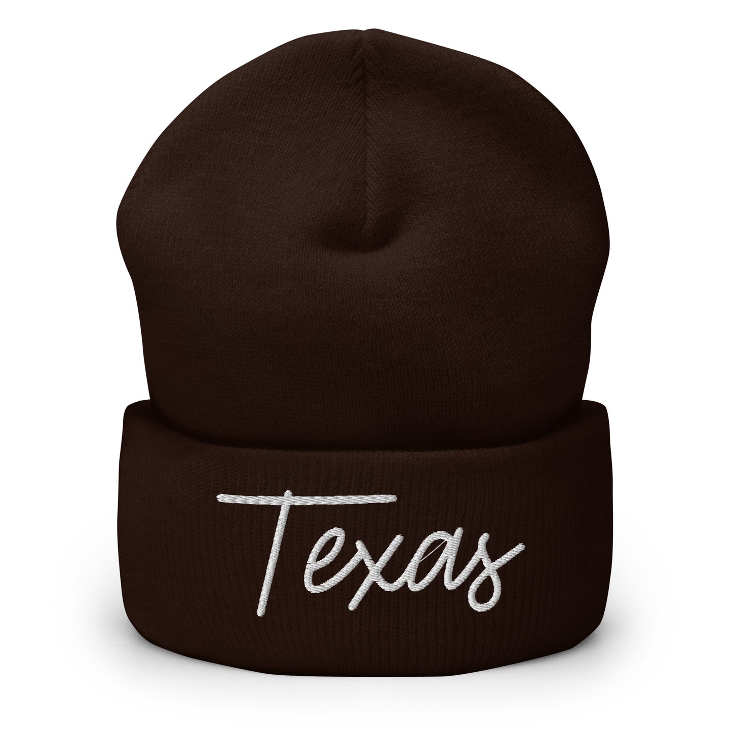 Texas Retro Script Cuffed Beanie Hat