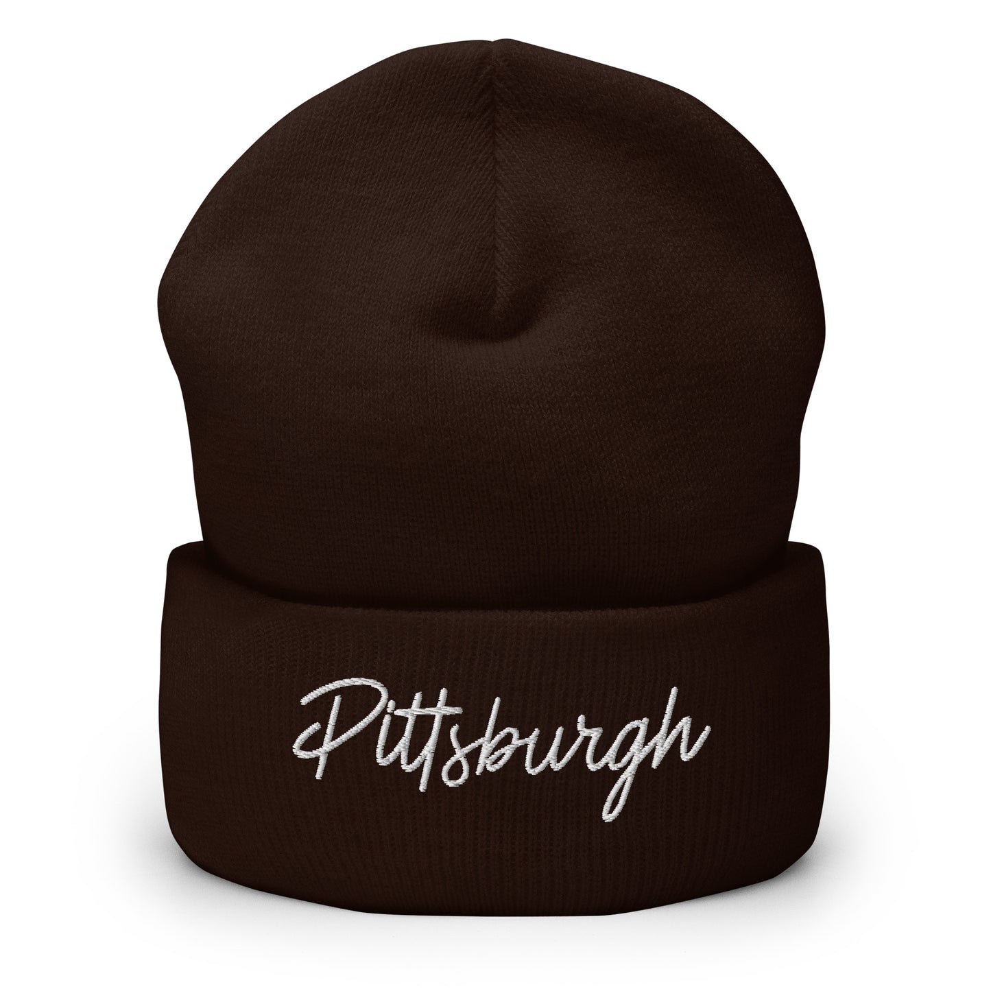 Pittsburgh Retro Script Cuffed Beanie Hat